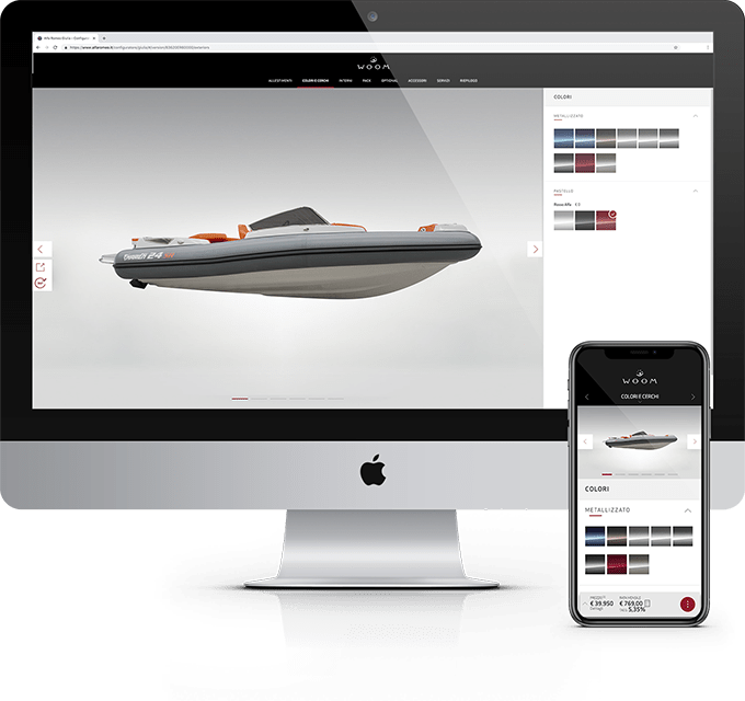 Boat product configurator