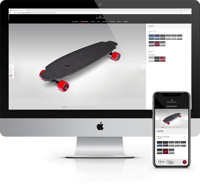 Skateboard product configurator