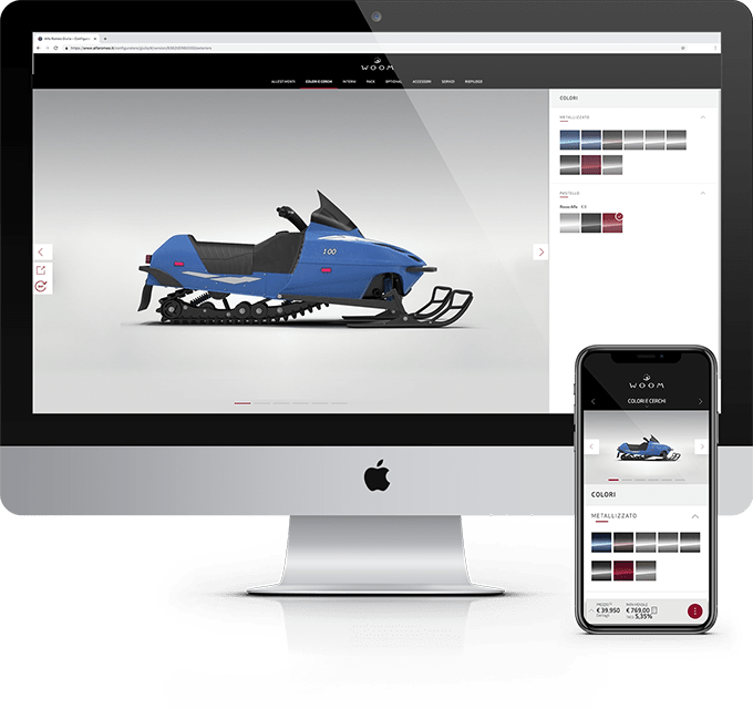 Snowmobile product configurator